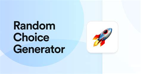random choice generator.